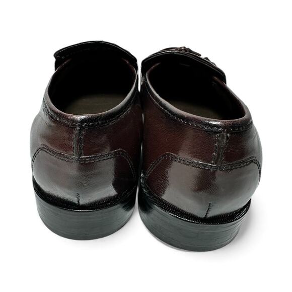 Nunn Bush Dress Flex Kiltie Tassel Slip On Leather Loafers Burgundy Men's 12M - Picture 5 of 10